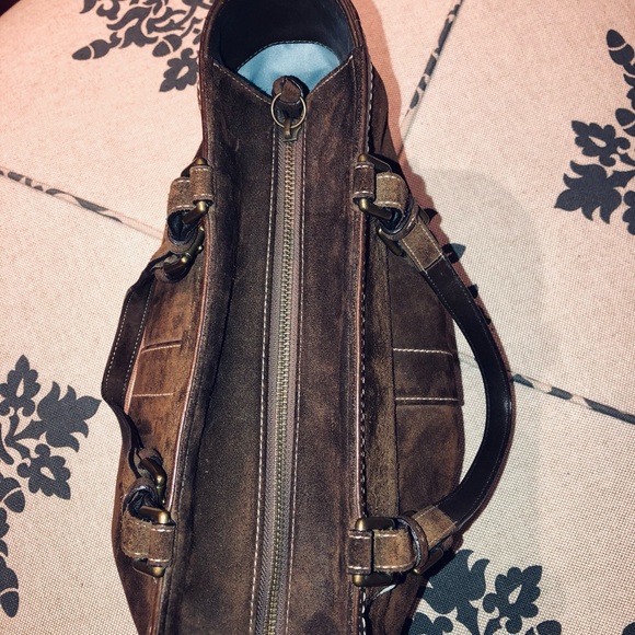 Coach Suede Brown Tote - Picture 2 of 10
